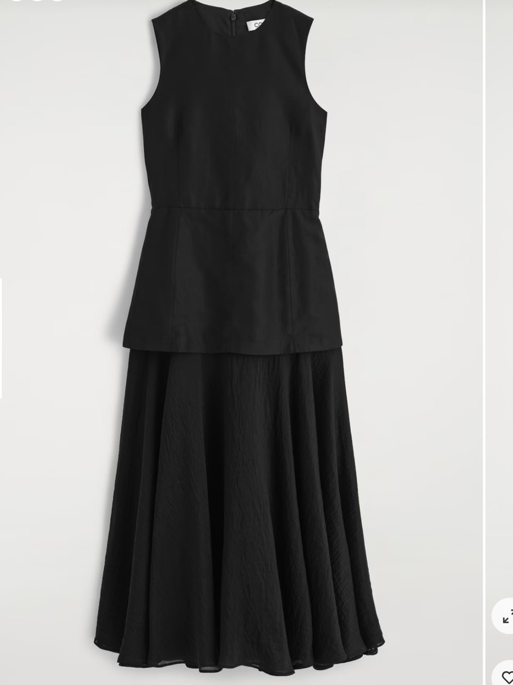 COS Black Sleeveless Maxi Dress - Picture 2 of 5